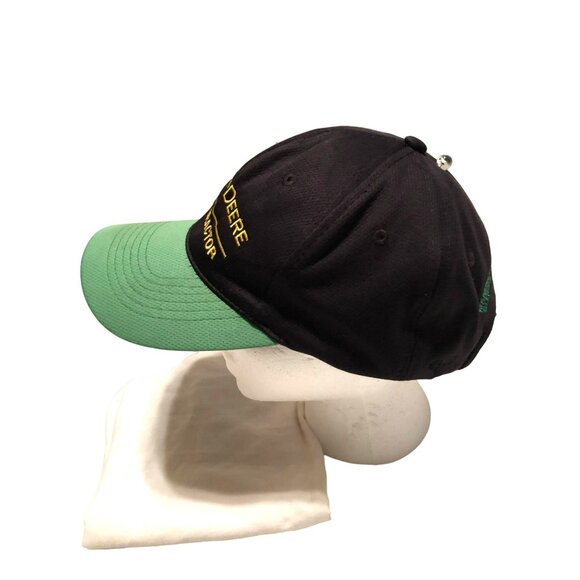 JOHN DEERE HAT CAP GREEN BLACK ADJUSTABLE 100% COTTON CAMPBELL TRACTOR CO MENS - Picture 2 of 4